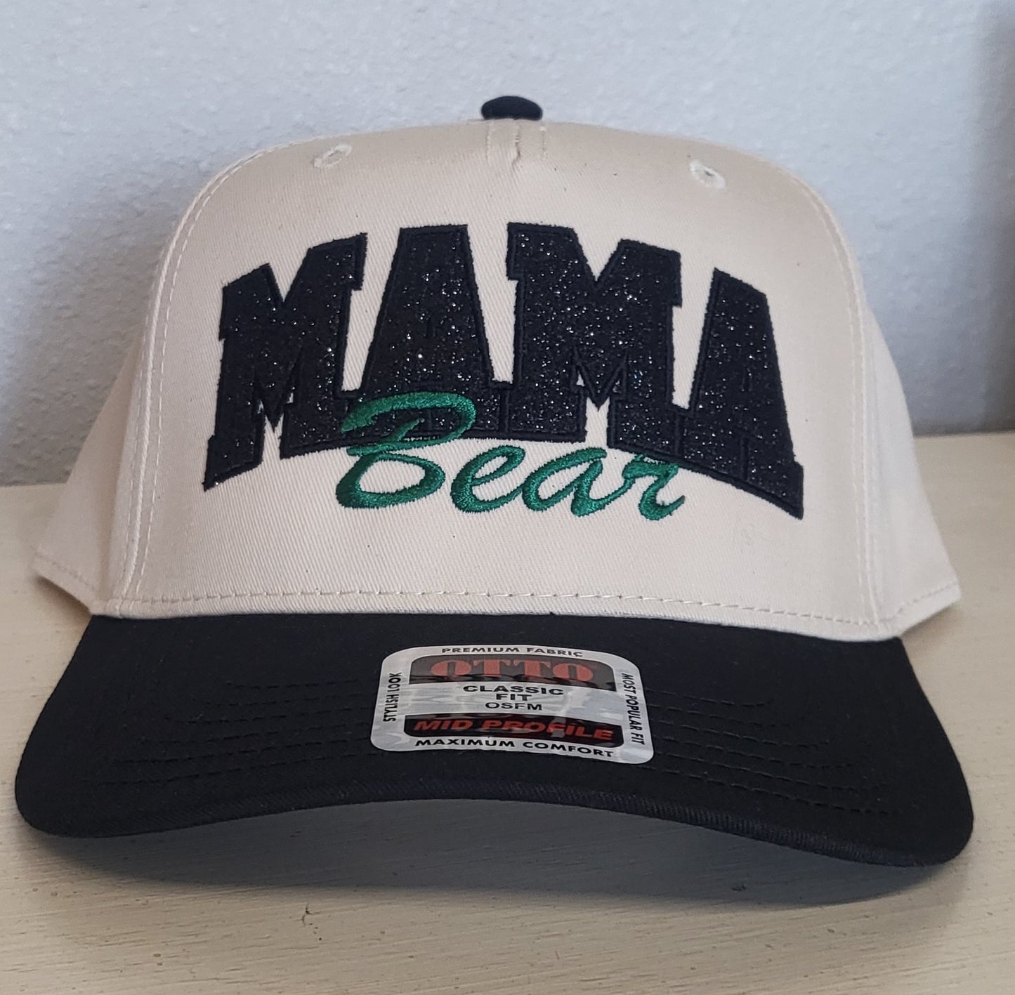 Mama Bear Glitter Embroidered Hat