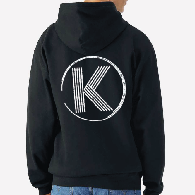 K Pro Logo Bling Zipper Hoodie