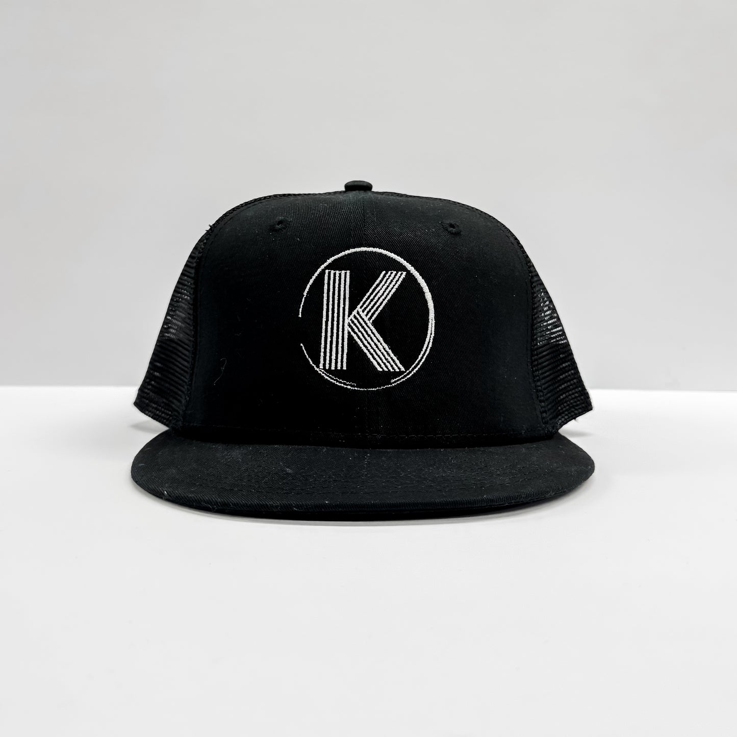 K Pro Logo Round Flatbill Mesh Backing
