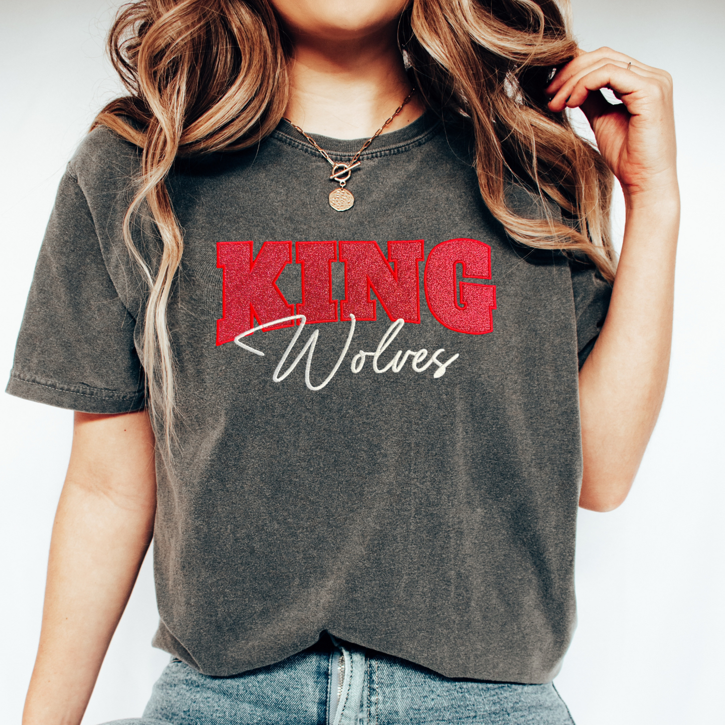 MLK King Wolves Glitter Embroidery