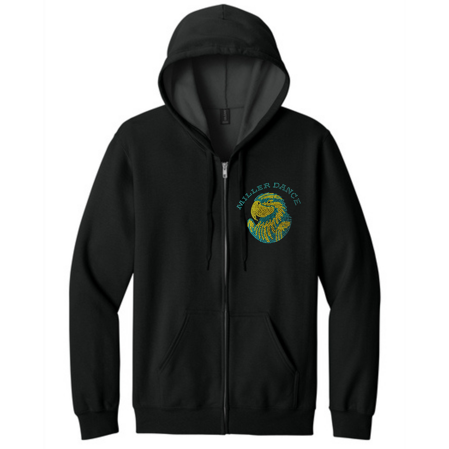 Miller Dance Team Two Sided Bling Zipper