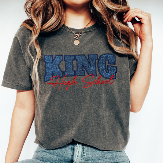 MLK King High Glitter Embroidery