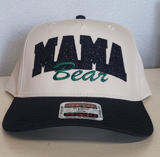Mama Bear Glitter Embroidered Hat