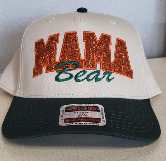 Mama Bear Glitter Embroidered Hat