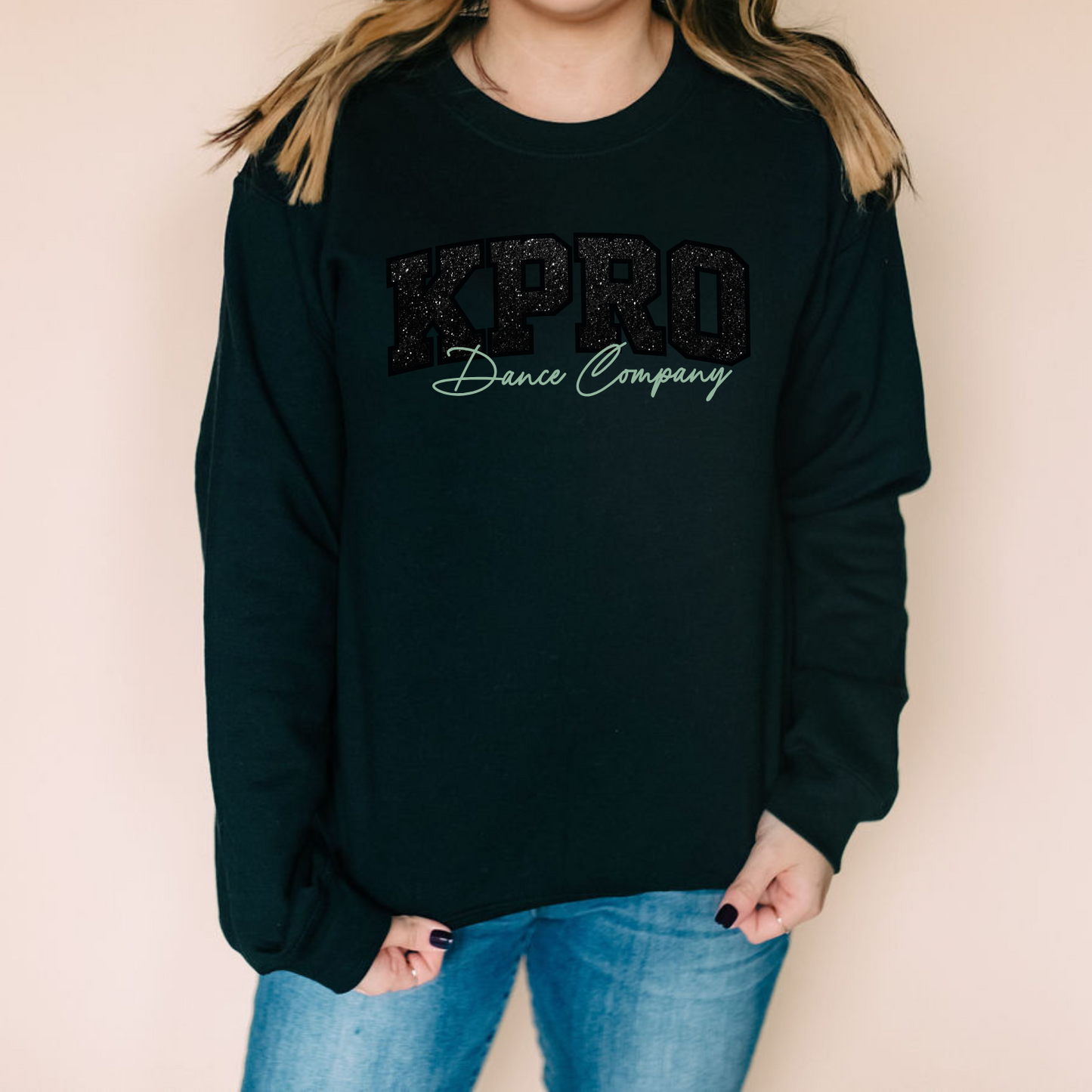 KPro Dance Company Glitter Embroidered Crew