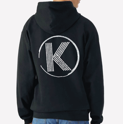 K Pro Logo Bling Zipper Hoodie