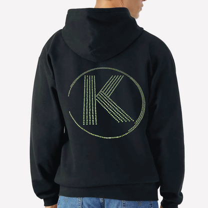 K Pro Logo Sage Bling Zipper Hoodie