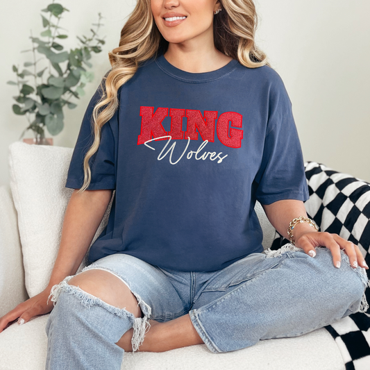 MLK King Wolves Glitter Embroidery