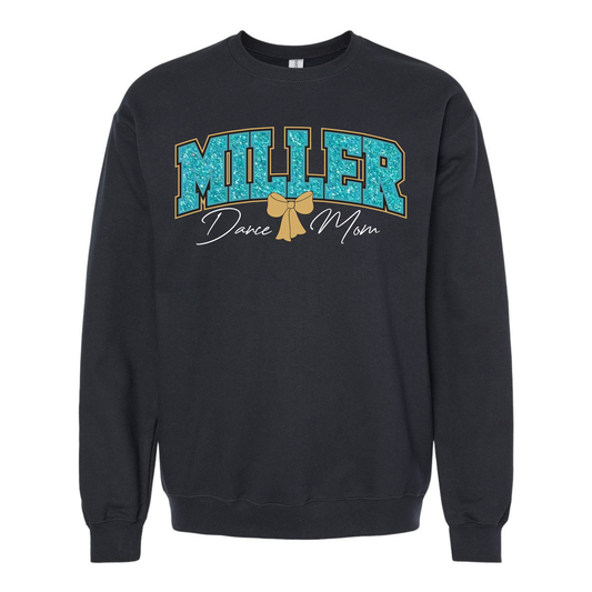 Miller Dance Mom Glitter Embroidery Crew