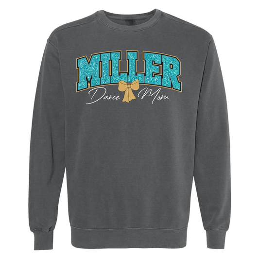 Miller Dance Mom Glitter Embroidery Crew