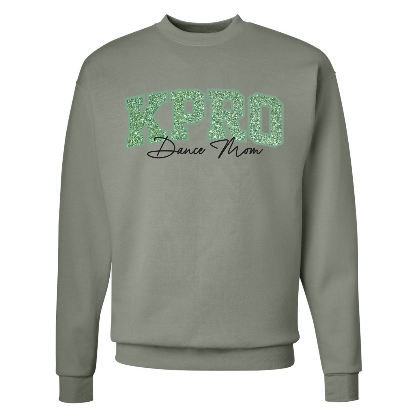 KPro Dance Mom Glitter Embroidered Crew - Adult